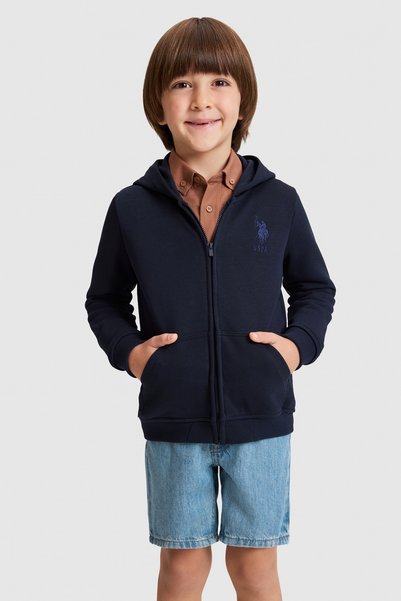 U.S. Polo Assn. سترة رياضية أساسية باللون الكحلي للأولاد 50329908-VR033