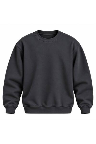 CLIPMAN Men's Slim Fit Crew Neck Plain Unprinted 3 Thread Sweatshirt