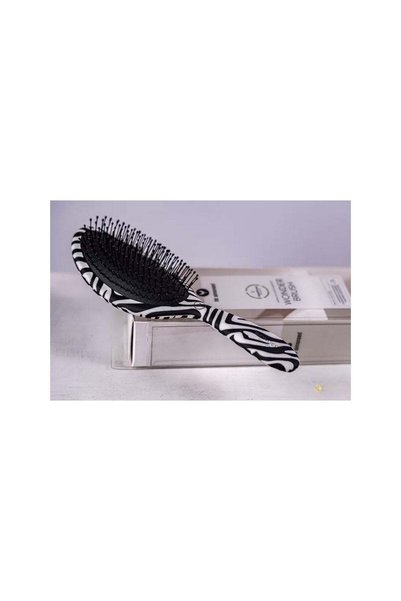 Hh Simonsen Perie de păr Wonder Brush zebra alb-negru pentru pieptănat și coa...