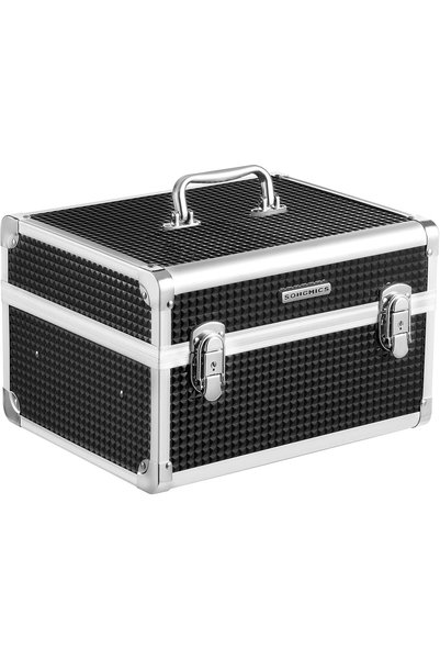 SONGMICS Cosmetic Case Makeup Case Travel Vanity Case Storage for Hairdresser...