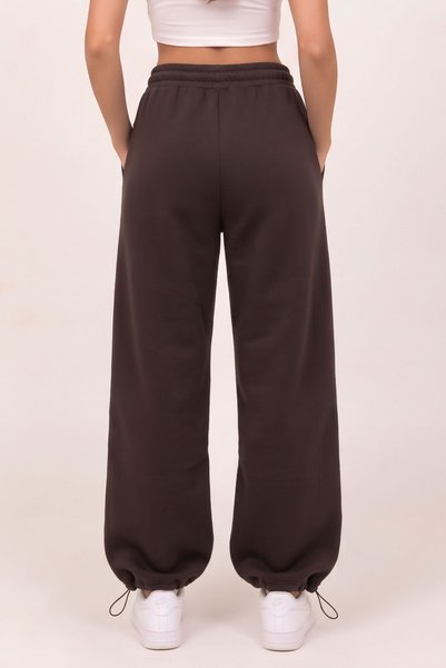 Mood Lab Pantaloni de trening cu detalii tip cambray, cu șnur, cu șliț, croia...