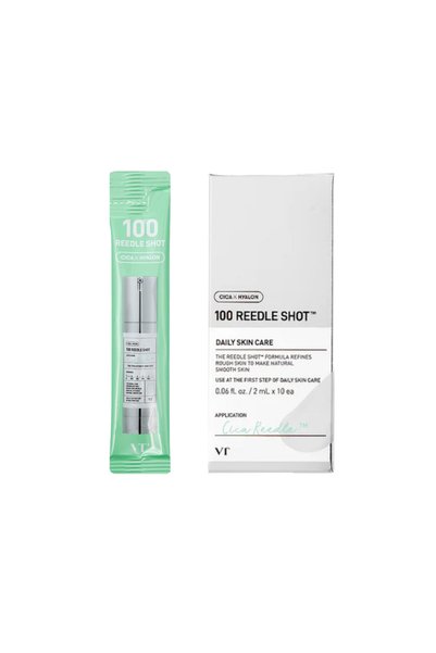 VT Ser de fata hidratant pentru luminozitate cu CICA, 100 Reedle Shot, 2 ml x...