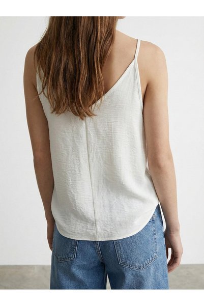 casa di sole Strap v-neck blouse