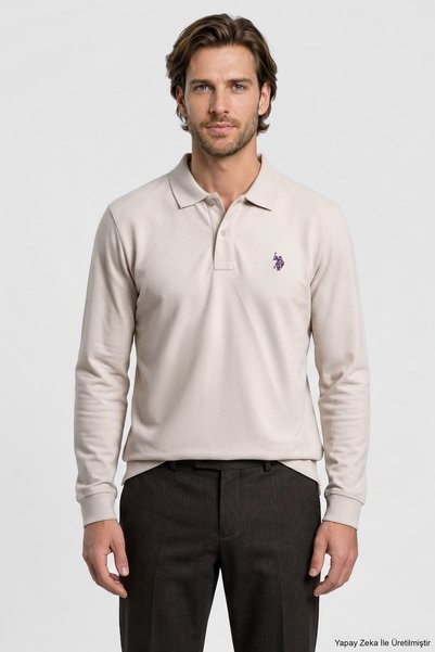 U.S. Polo Assn. سويت شيرت رجالي من قماش "تاش" بتصميم بسيط، موديل 50333246-VR049.