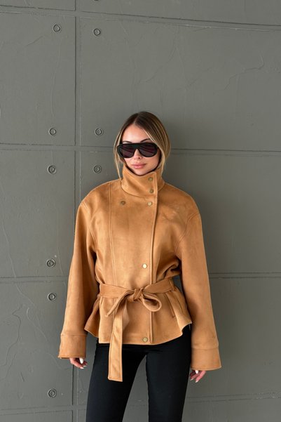 thelowely Stand-Up Collar Suede Jacket