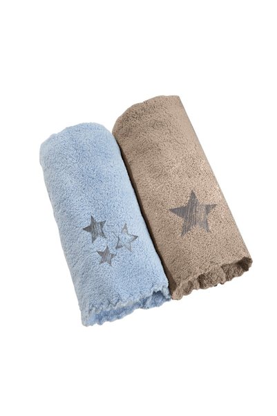 Guy Laroche Baby Towels Boy Set 1 (Set 2pcs) Blue-Beige Σετ Πετσέτες