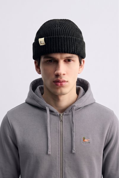 Les Canards Căciulă tricotată cu margine pliată și logo brodat, unisex, mărim...