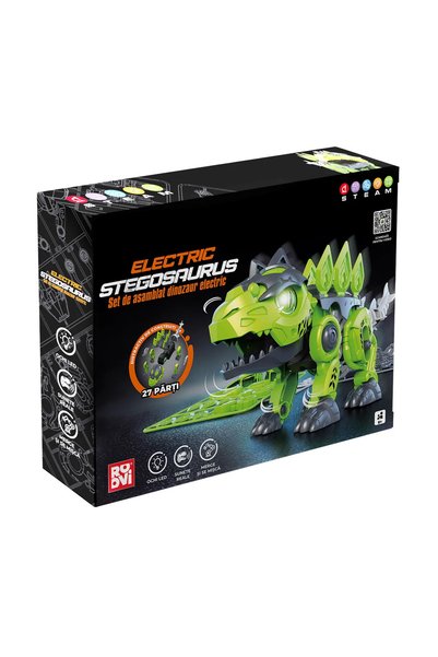 Roovi Stegosaurus electric – Set de asamblare dinozaur electric