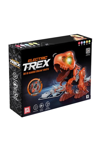 Roovi T-Rex electric - Set de asamblare dinozaur electric