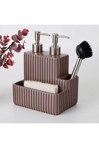Selim Aura Two-Tone Sponge Towel, Taupe