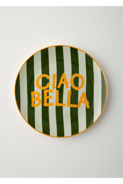 Bella Maison Line Porselen Servis Tabağı Yeşil (25 cm)