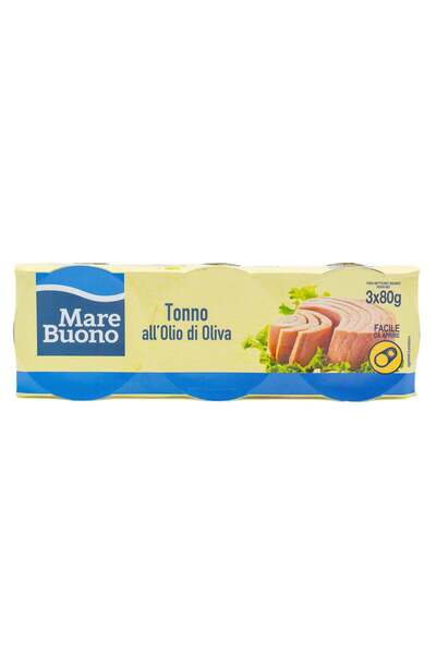 Mare Buono Ton în ulei de măsline, 3 × 80 g