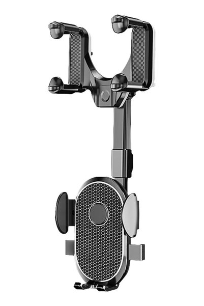 The Bros Rear View Mirror Phone Holder, 360° Rotatable Retractable Car Mount,...