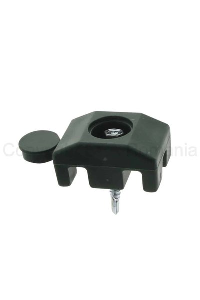 FOXMAG24 Set of 20 Plastic Clips for Fence Panels 40x30mm, Screw 5.5x32mm, Green