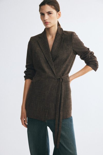 H&M Tekstüre Dokuma Anvelop Blazer