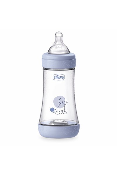 Chicco Biberon Perfect5 240ml, biofunctional, anti-colici, tetina silicon, fl...