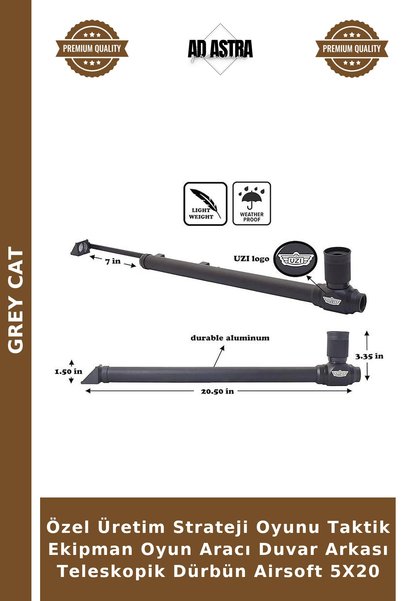 grey cat Özel Üretim Strateji Oyunu Taktik Ekipman Oyun Aracı Duvar Arkası Teleskopik Dürbün Airsoft 5X20