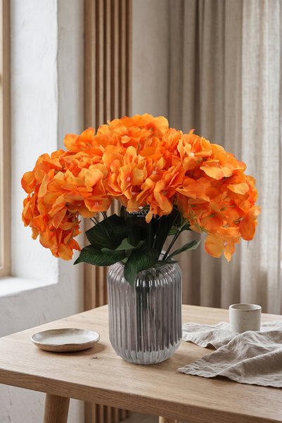 Yapay Çiçek Deposu Floare artificială, buchet mare de hortensii cu 5 ramuri, ...