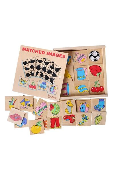 Toyska Joc de asocieri Montessori, Jocul Umbrelor, Imagini asortate, multicolor