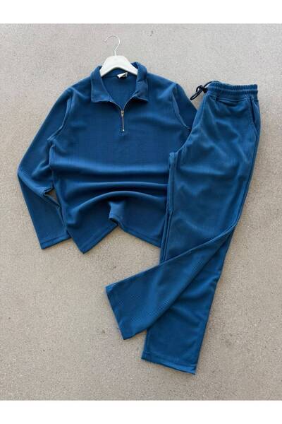 Altamira Men's Winter Indigo Sweatsuit with Half-Zip
