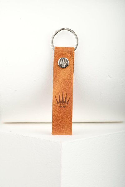 WATCHOFROYAL Boulder Clot Yellow Genuine Leather Keychain