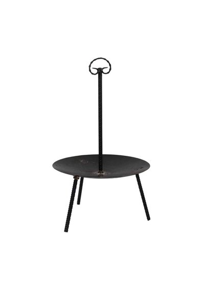FOXMAG24 Grătar cu disc din oțel, picioare și mâner detașabile, diametru 51 cm