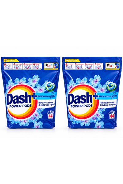 Dash Power Pods cu Lenor, 44 Capsule Detergent pentru Rufe, Îndepărtează Miro...