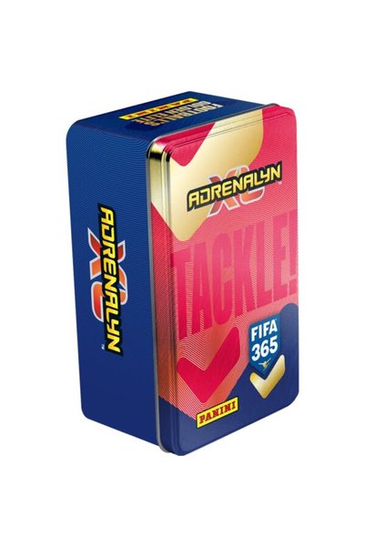 Panini FIFA 365 Adrenalyn XL 2027 Tin Box B TACKLE Kırmızı Metal Kutu 29 Kart 5 Limited Edition