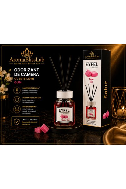 Eyfel Odorizant de cameră cu trestie de gumă – 120 ml