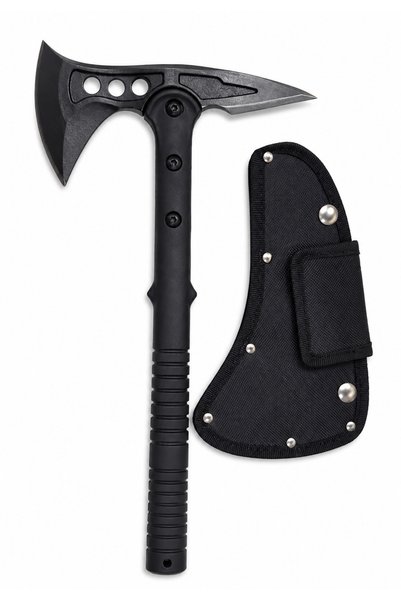 FOXMAG24 Double-Bevel Axe, 19cm Steel Blade, Non-Slip Handle, 38cm