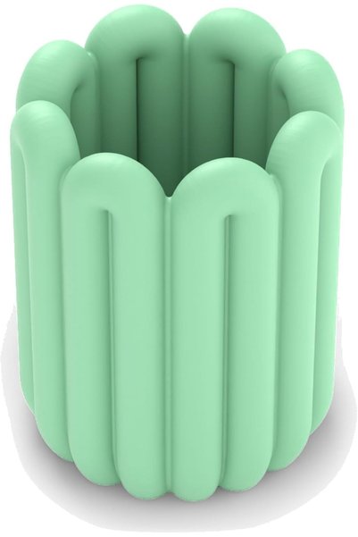 Generic Arched Pen Pot, Round Pencil Cup with Rounded Loop Columns and Scallo...