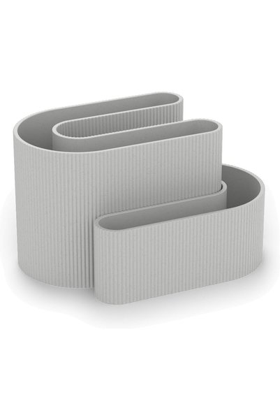 Generic Interlocking Desk Organiser Set of 2, 18.7 x 13.3 x 11 cm, Marble