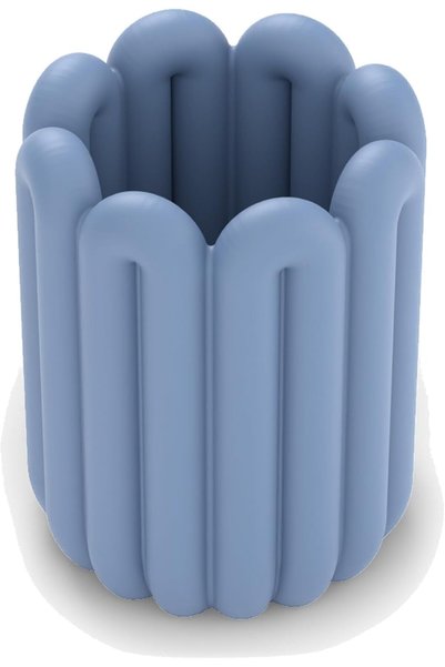Generic Arched Pen Pot, Round Pencil Cup with Rounded Loop Columns and Scallo...