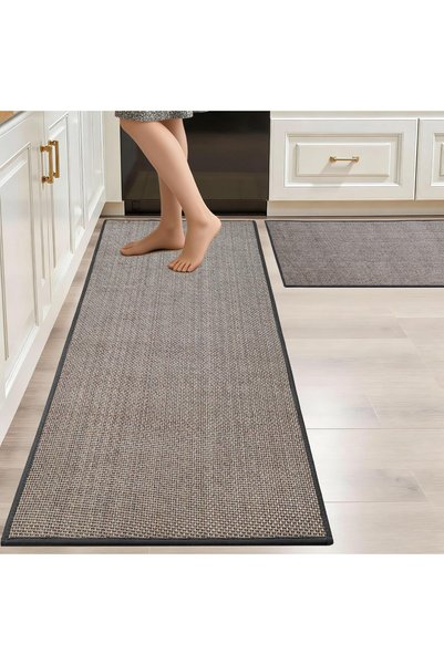 GENERAL 2Pack Kitchen Rug Mats Washable Kitchen Floor Mat Non-Skid Natural Ru...