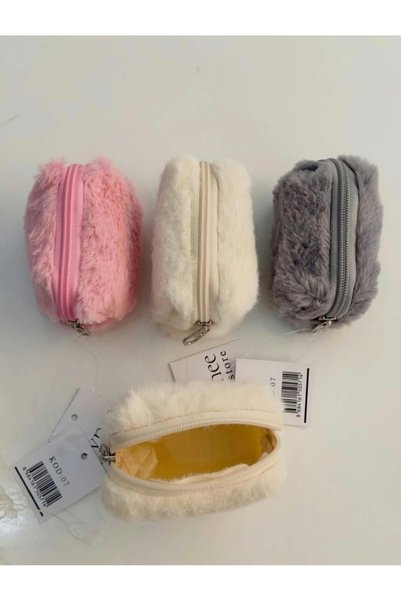 DeLuka Mini Peluş Cüzdan ve Makyaj Çantası