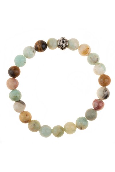 ALUULA Zawira Amozanite Natural Stone Bracelet (8mm Bead Cut)