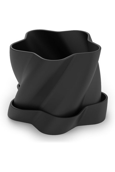 Generic Star Plant Pot with Drip Tray, Twisted Star Shaped Planter with Drain...
