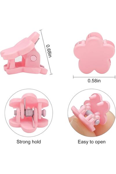 ALMEKAQUZ 40 Pcs Mini Flower Hair Claw Clips | Non-Slip Tiny Plastic Jaw Clip...