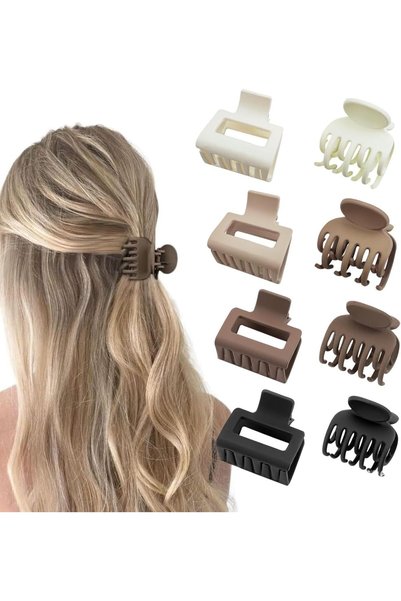 Lonimia 8 Pieces Hair Claw Clips for Women Short Thin Hair Hair Clips for Gir...