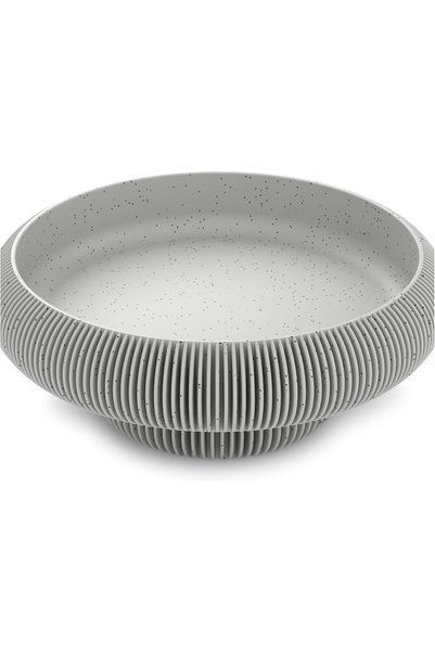Generic Ribbed Bowl with Hidden Twist-Lock Container, Entryway Desk Vanity Or...