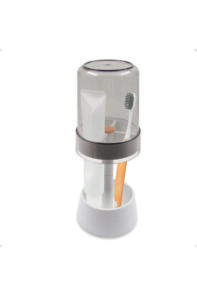 Arabest Toothbrush Holder Stand, Countertop Dental Organizer with 4 Compartme...