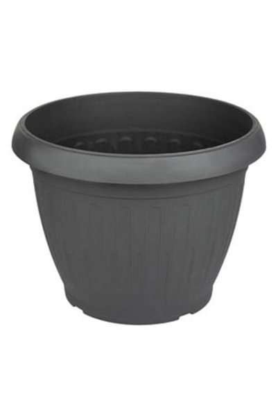UNIC Anthracite Plastic Flower Pot Ø20x18cm - 3.2L