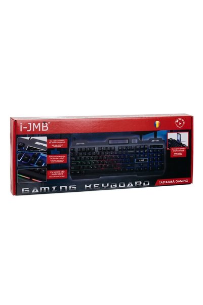 JMB Tastatură gaming cu iluminare colorată – control confortabil și aspect mo...