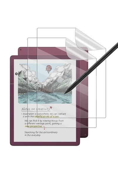 Fegishilly [عبوة من قطعتين] واقي شاشة غير لامع متوافق مع جهاز Kindle Scribe C...