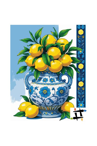 Painting-numbers Set pictura pe numere Lumina Siciliei 6686, panza pe rama le...