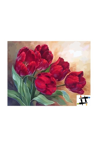 Painting-numbers Set pictura pe numere Dansul Petalelor 6522, panza pe rama l...