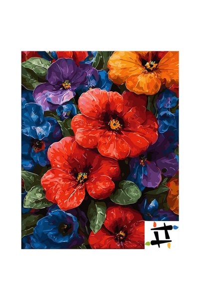 Painting-numbers Set pictura pe numere Sarutul amurgului pe petale 6605, panz...