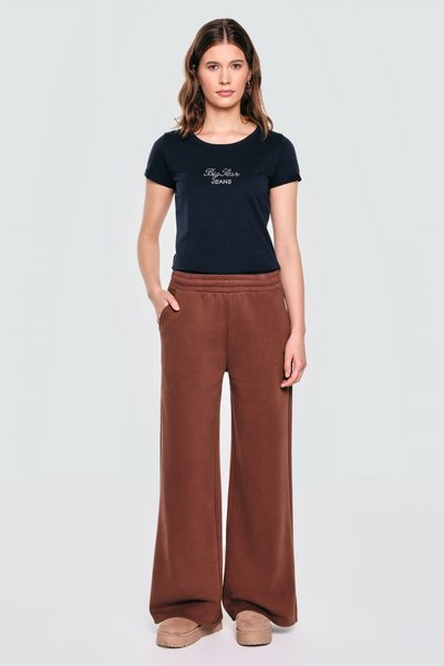 Big Star Tricou damă bleumarin cu inscripție din cristale Malvina 403 XS
