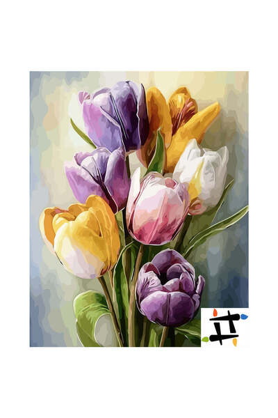 Painting-numbers Set pictura pe numere Simfonia Pastelata 6648, panza pe rama...