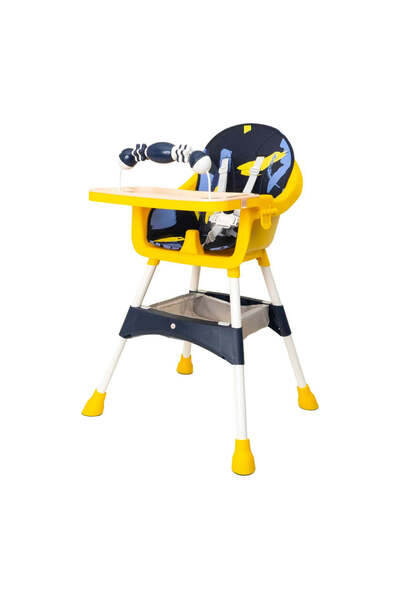 FOXMAG24 Scaun înalt pentru copii 5-72 luni, greutate maximă 50 kg, galben